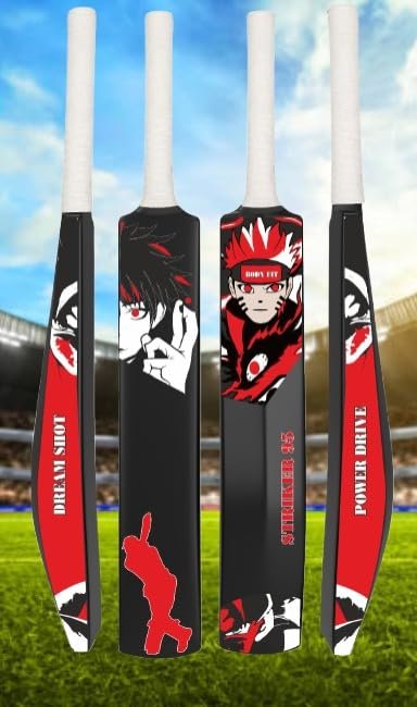 Bodyfit Cricket Bat, Power Drive Striker Series,Anime-Themed Cricket Bat, Black Design, Full Size. - Image 2