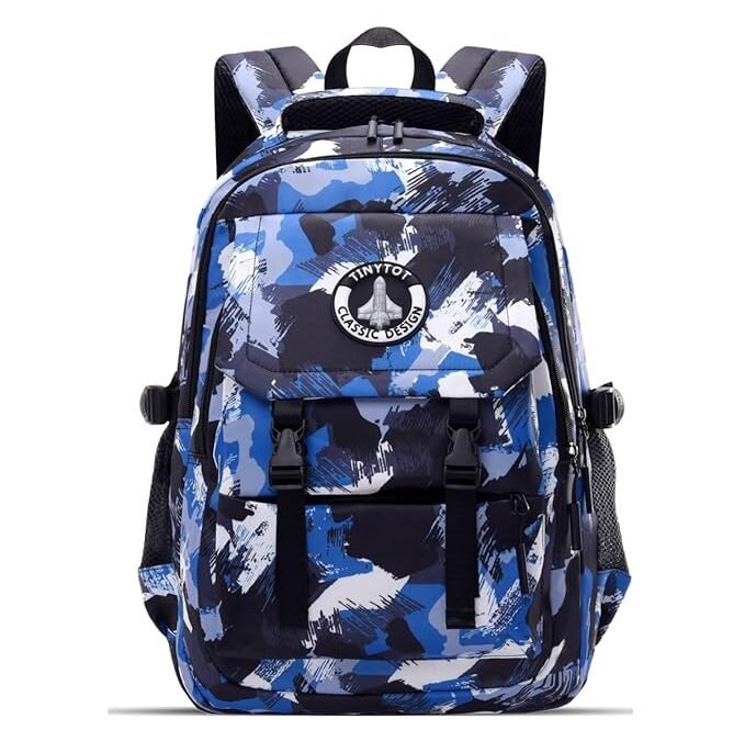 Tinytot 30 Litre School Bag – Water-Resistant Laptop Travel Backpack | Unisex | Large 19 Inch | Multipurpose for School, College, Office & Travel