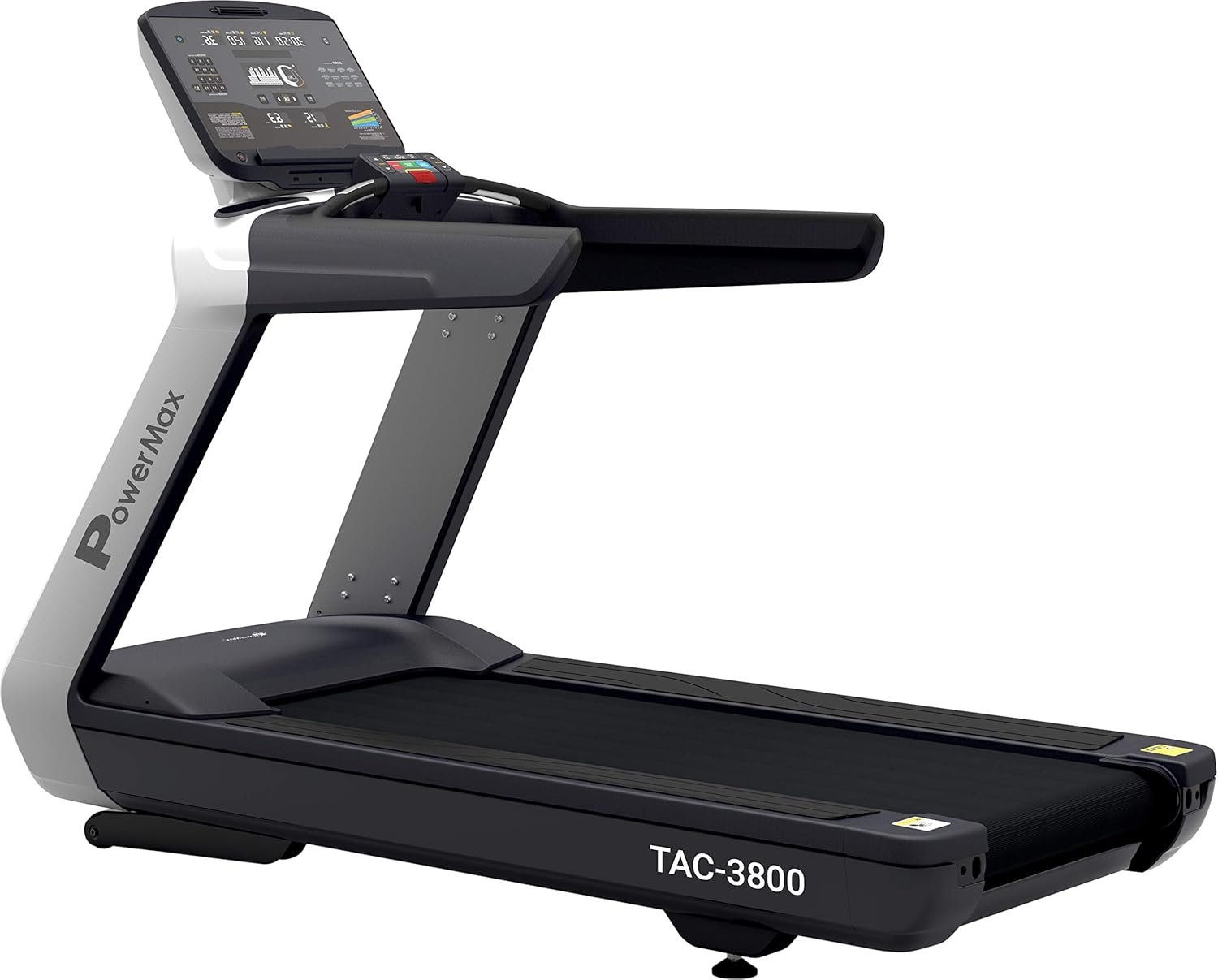 PowerMax Fitness TAC-3800 Commercial Motorized Treadmill | 4HP (6HP Peak) AC Motor | Automatic Incline | Free Installation Assistance | Heavy Duty Running Machine for Gym & Home Use