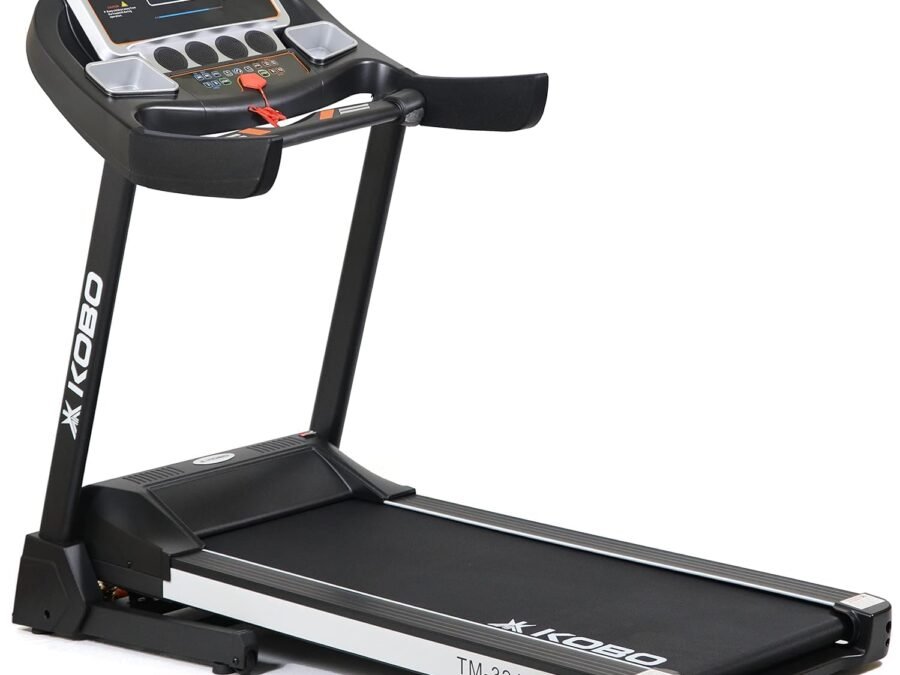 Kobo 3HP – 5HP Peak DC Motorized Treadmill for Home Use | Bluetooth Connectivity & App Support | Manual Incline | Multi-Function | Foldable Design | 1-Year Warranty | Quiet Operation