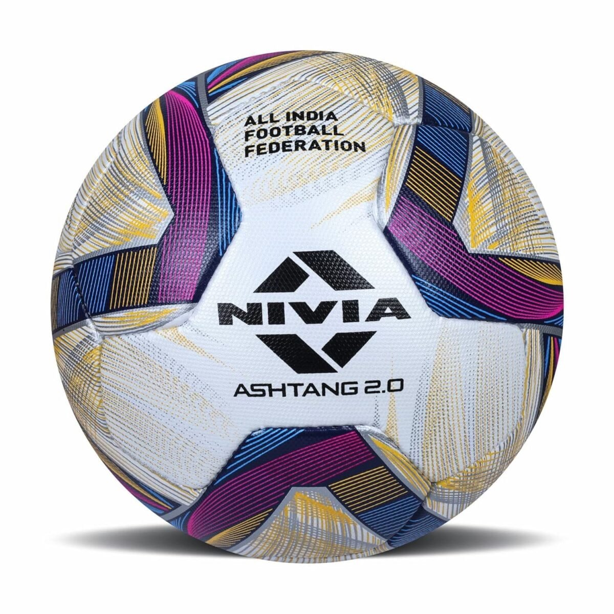 Nivia Ashtang Football – Size 5 | PU Material | Multicolor | Durable, High-Performance Football for Training & Matches on All Ground Types | Suitable for Men, Women & Teens