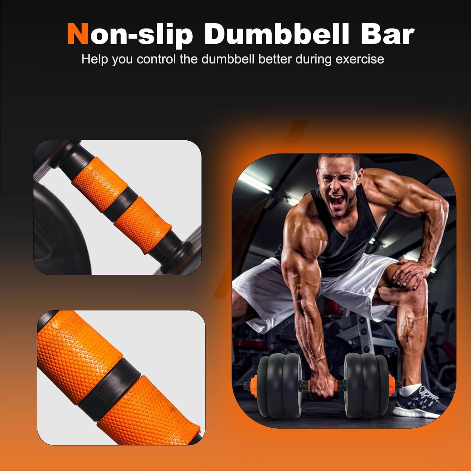 WATSON Premium Rubber Dumbbell Set – 13Kg Adjustable Weights (1Kg x 4, 1.5Kg x 6) with 14" Hard PVC Dumbbell Rods | Home Gym Dumbbells for Men & Women | Strength & Fitness Training - Image 6