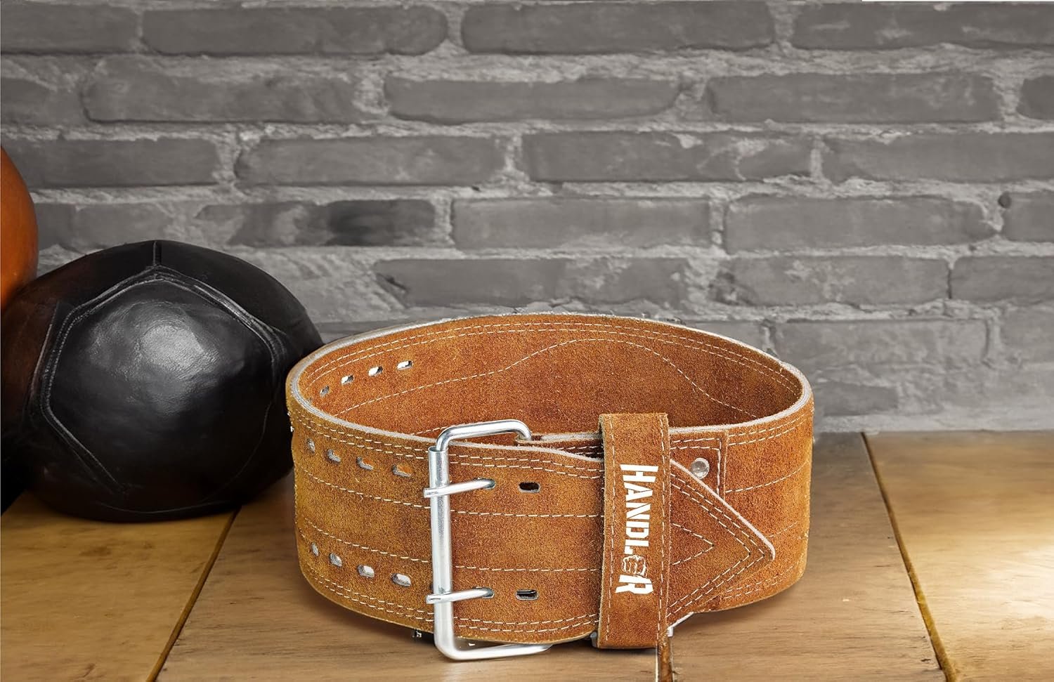 Handler 100% All Leather Powerlifting Gym Belt – 5.5mm Thick Weight Lifting Belt for Men & Women – Brown (Medium) – Professional Weight Training Belt for Heavy Workouts & Back Support - Image 10