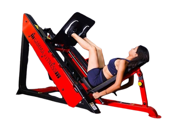 GAMMA FITNESS GF-9082 Delta Series Commercial Leg Press Machine | Alloy Steel Build | 40mm Linear Bearing System & SS Tampered Shafts | 700 Kg Load Capacity | Heavy-Duty Gym Equipment for Strength Training