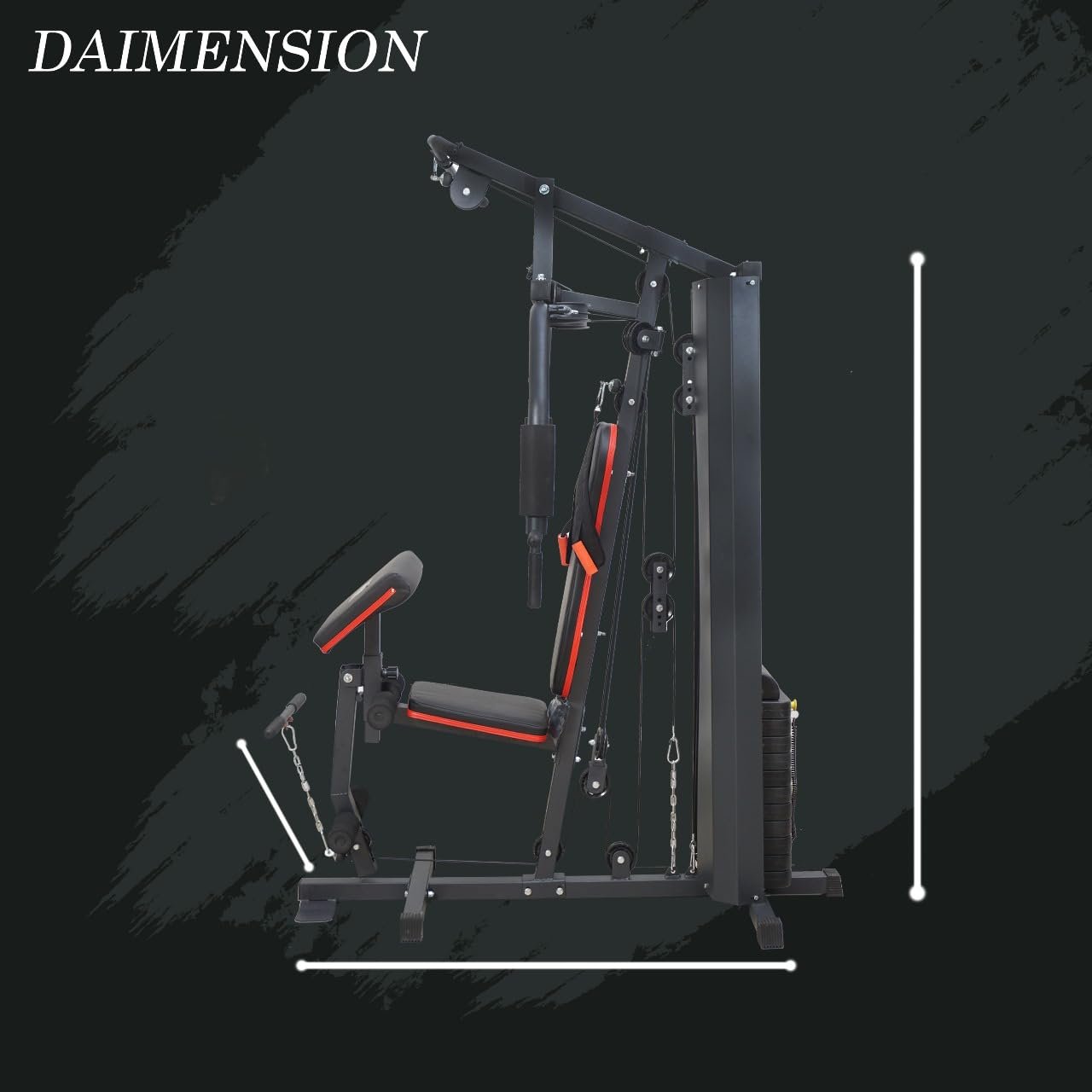 GYM24 EQUIPMENTS 25-in-1 Multi-Function Home Gym Machine | 72kg Weight Stack | Adjustable Full-Body Workout Station | Ergonomic Design | Strength Training Equipment for Home Use - Image 3