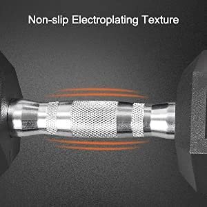 FIRE FLY Rubber Hex Dumbbells Pair – 2.5kg to 30kg Free Weights for Men | Anti-Roll Dumbbell Set with Wrist Wraps | Home Gym Strength Training Equipment for Biceps, Chest Press & Full Body Workouts - Image 4